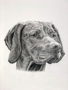 Esther Portretten hond 3 wit